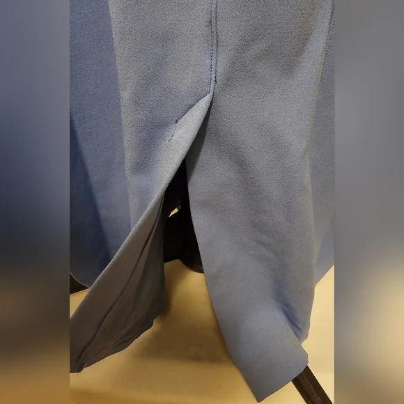 BHLDN Anthropologie NWT Sweatheart Crepe Midi Sky Blue Dress Sz L - Picture 5 of 13